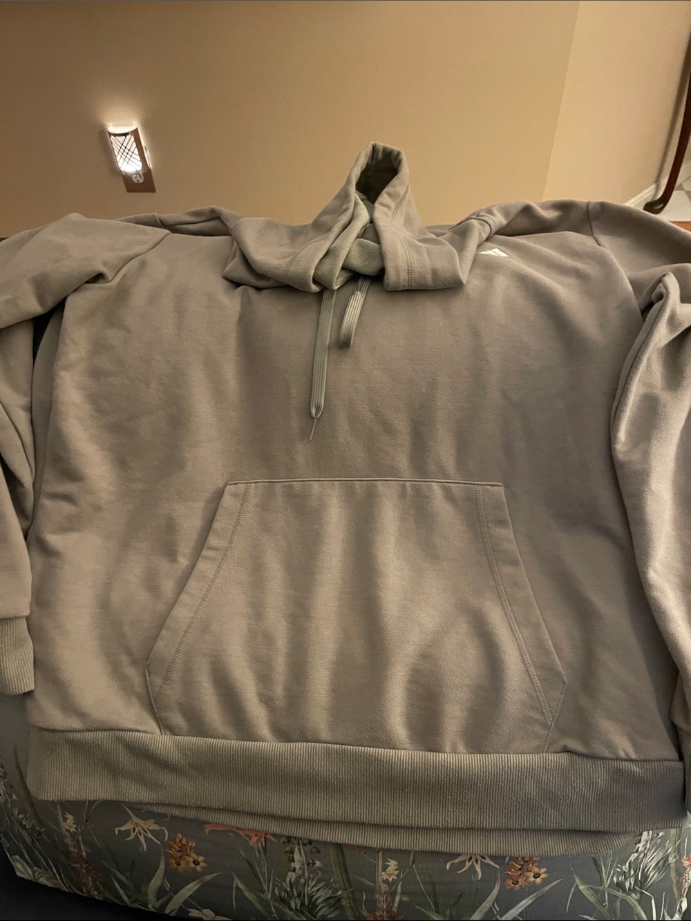 Adidas Men's Gray Hoodie Sweatshirt - Casual Pullover